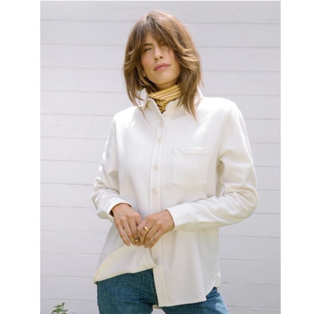 Tradlands Wool Blend Shirt Jacket in Natural, XS